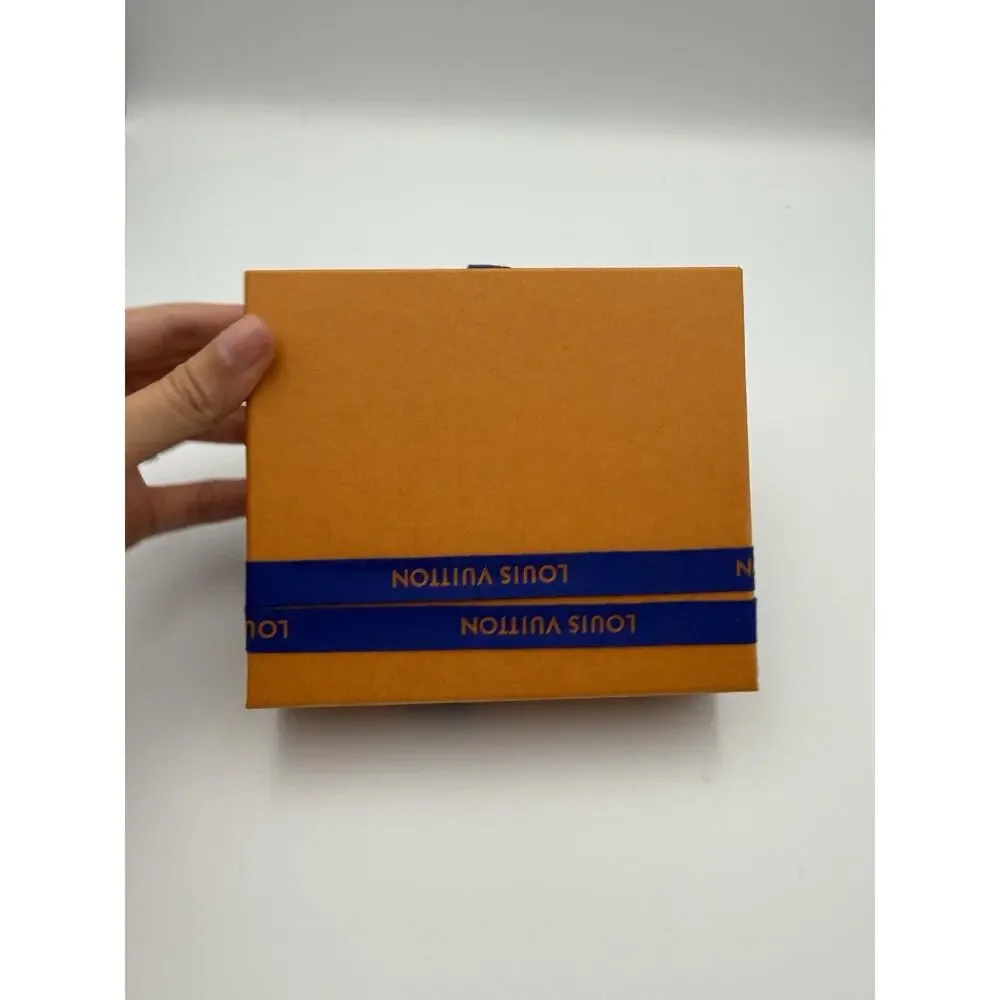 Authentic Louis Vuitton Small Orange Slide Box Ribbon Envelope 5” x 5.75”